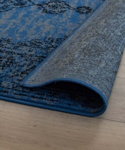 Tapis vintage Pixel - bleu/gris - close up