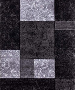 Tapis Moderne carreaux Hawaï - noir - overzicht boven