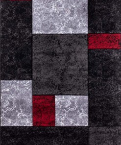 Tapis Moderne carreaux Hawaï - rouge - overzicht boven