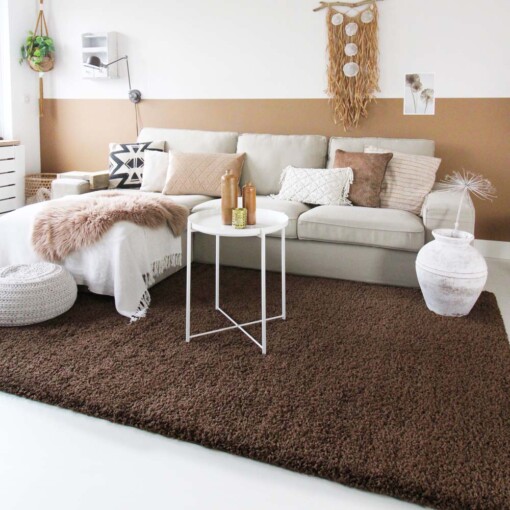 Tapis poils longs Shaggy Trend - marron