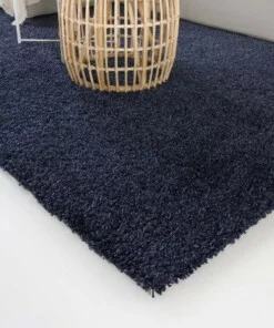 Tapis poils longs Shaggy Trend - bleu marine