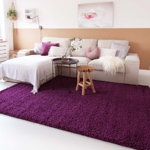 Tapis poils longs Shaggy Trend - violet