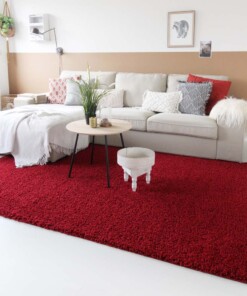 Tapis poils longs Shaggy Trend - rouge