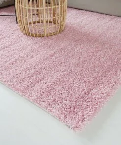 Tapis poils longs Shaggy Trend - rose clair