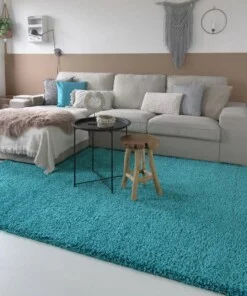 Tapis poils longs Shaggy Trend - turquoise