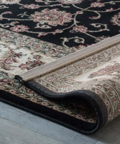 Tapis oriental Royalty - noir/Crème - close up vouw