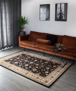 Tapis oriental Royalty - noir/Crème - sfeer