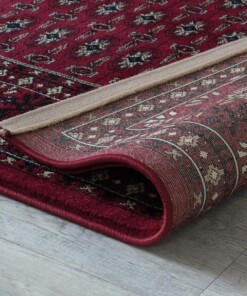 Tapis persan Royalty - rouge - close up vouw