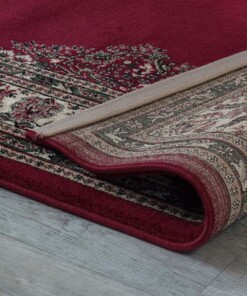 Tapis oriental Royalty - rouge - close up vouw