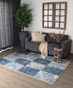 Tapis patchwork Factum - bleu - sfeer, thumbnail