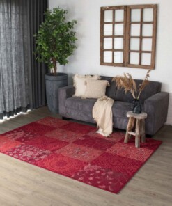 Tapis patchwork Factum - rouge - sfeer