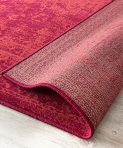 Tapis vintage orbis - rouge - close up vouw