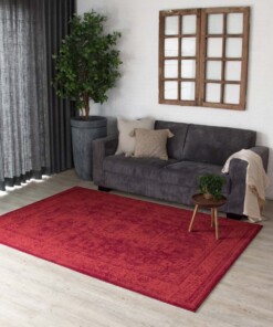 Tapis vintage orbis - rouge - sfeer