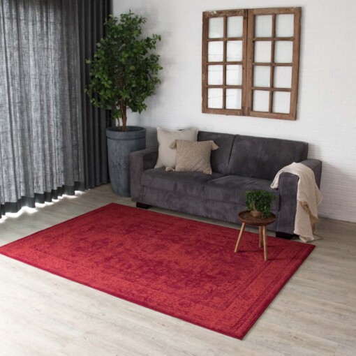 Tapis vintage orbis - rouge - sfeer