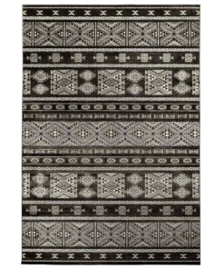 Tapis Kilim Feather Tribe N°9 - taupe - overzicht boven