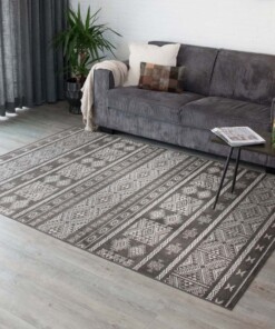 Tapis Kilim Feather Tribe N°9 - taupe - sfeer