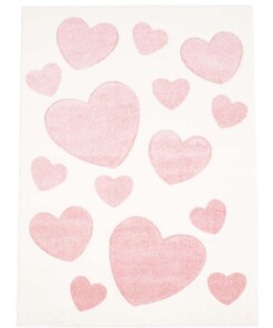 Tapis enfant Coeur 3D - Crème - overzicht boven