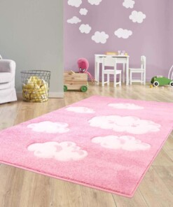 Tapis enfant nuage 3D - rose - sfeer, thumbnail