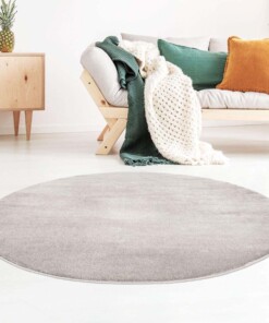 Tapis velours Rond Gala - gris - sfeer