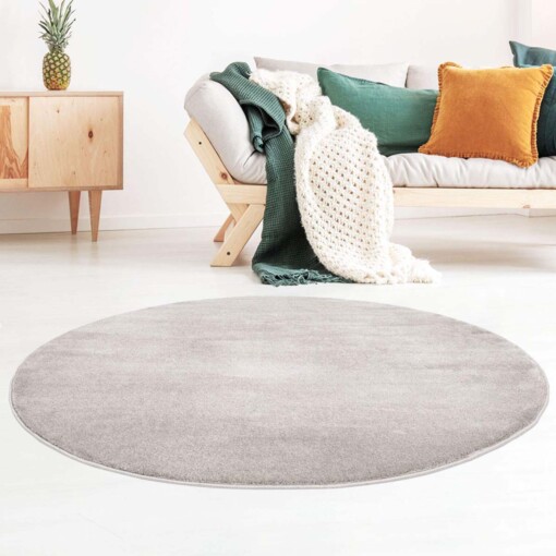 Tapis velours Rond Gala - gris - sfeer