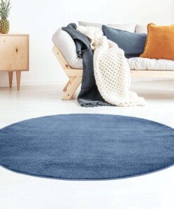 Tapis velours Rond Gala - bleu foncé - sfeer, thumbnail