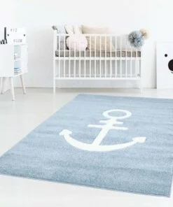 Tapis enfant Ancre 3D - bleu - sfeer