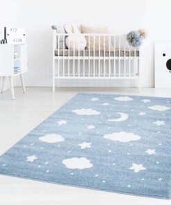 Tapis enfant nuage & étoile 3D - bleu/Crème - sfeer, thumbnail