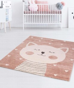 Tapis enfant Happy Cat - rose/blanc - sfeer, thumbnail