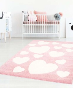 Tapis enfant Coeur 3D - rose/Crème - sfeer, thumbnail