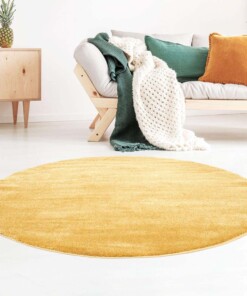 Tapis velours Rond Gala - jaune - sfeer, thumbnail