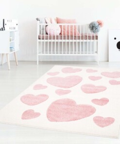 Tapis enfant Coeur 3D - Crème - sfeer