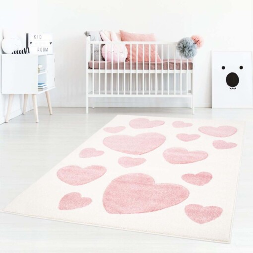 Tapis enfant Coeur 3D - Crème - sfeer