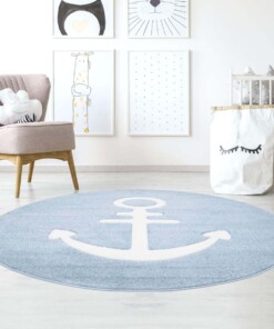 Tapis rond pour enfant Ancre 3D bleu - sfeer, thumbnail