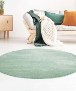 Tapis velours Rond Gala - vert menthe - sfeer