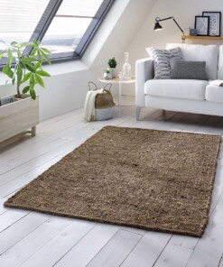 Tapis laine tissé main Oslo - marron - sfeer, thumbnail