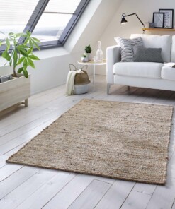 Tapis laine tissé main Oslo - beige/Crème - sfeer