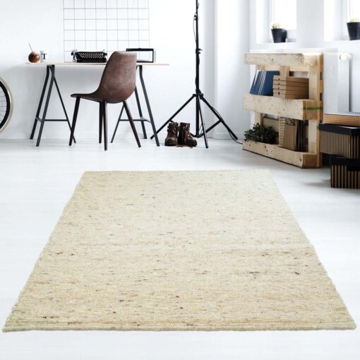 Tapis en laine tissé main Veve - beige/Crème - sfeer