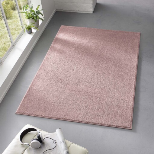 Tapis poil ras Qualis - rose - sfeer