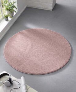 Tapis Rond poil ras Qualis - rose - sfeer, thumbnail