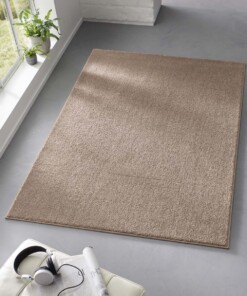 Tapis poil ras Qualis - taupe - sfeer