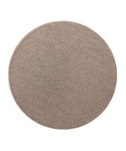 Tapis Rond poil ras Qualis - taupe - overzicht boven