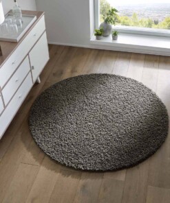 Tapis poils longs Rond Spectrum - gris foncé - sfeer