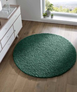 Tapis poils longs Rond Spectrum - vert émeraude - sfeer, thumbnail