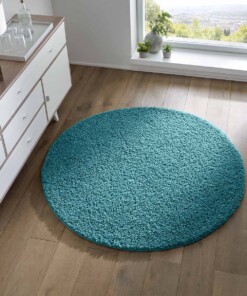 Tapis poils longs Rond Spectrum - turquoise - sfeer, thumbnail