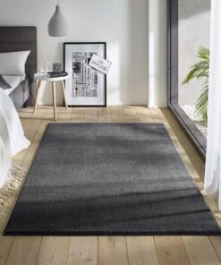 Tapis moelleux Loft - gris anthracite (lavable à 30°C) - sfeer