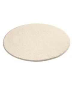 Tapis Rond moelleux Loft - Crème (lavable à 30°C) - overzicht schuin