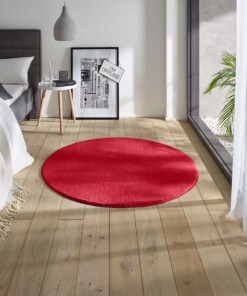 Tapis Rond moelleux Loft - rouge (lavable à 30°C) - sfeer, thumbnail