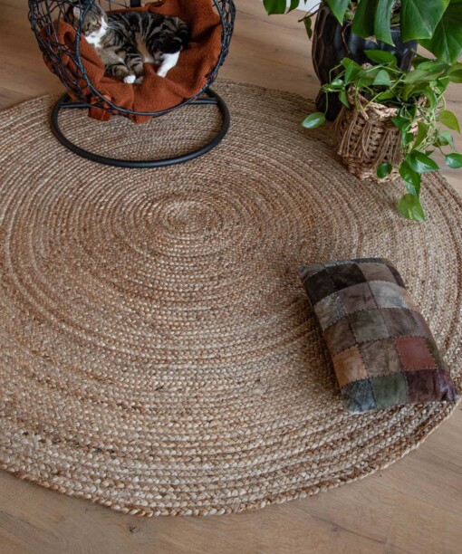 Tapis jute Rond Boho & me - naturel