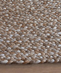 Tapis jute tressé Rond - naturel/Multi