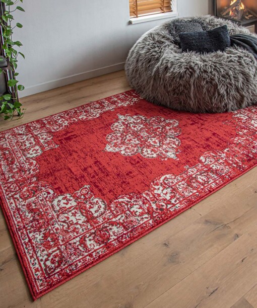 Tapis vintage Antiq - rouge